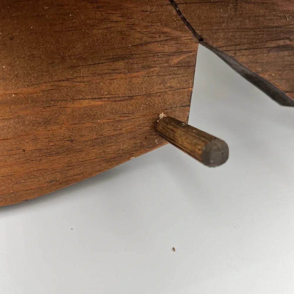 Vintage Wooden Interlocking 3 Heart Shaped Wall Shelf W/Peg Cottagecore Granny